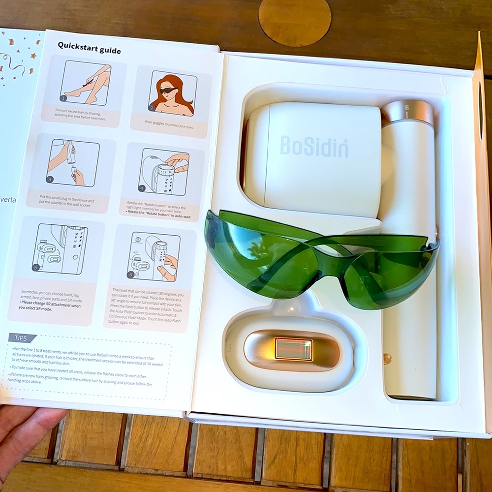 BoSidin Innovation Beautiful Technology that gives you smooth hairless skin. NIB